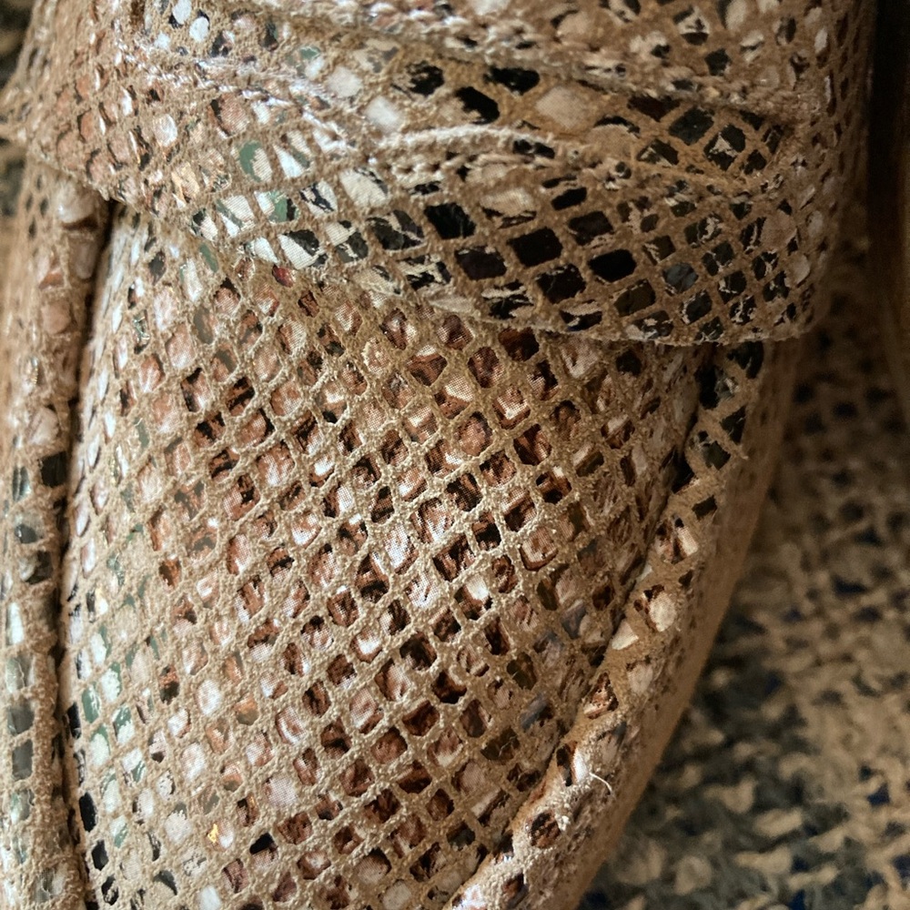 Seychelles Weekender Tan Leather Python Flats - Picture 4 of 6